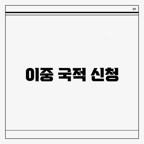 이중 국적 신청