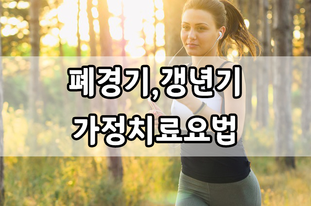 폐경기, 갱년기를 위한 가정치료요법