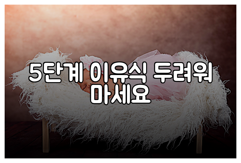 5단계 이유식 두려워 마세요