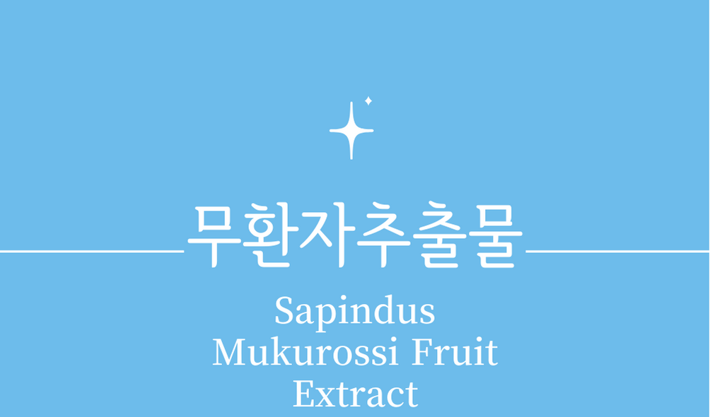 '무환자추출물(Sapindus Mukurossi Fruit Extract)'