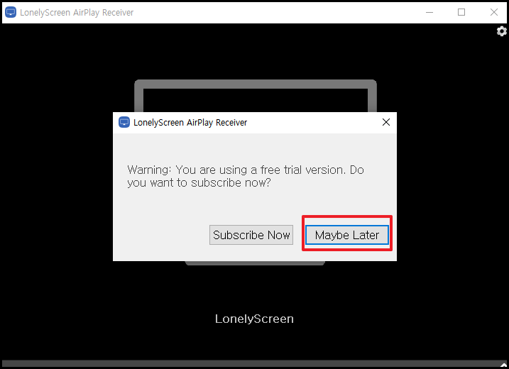 lonelyscreen 실행장면