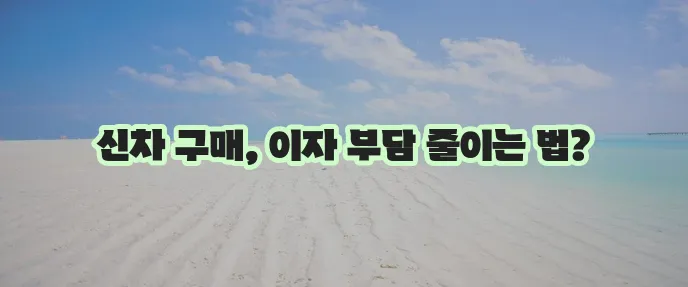 신차대출의 금리와 대출 기간 이해하기