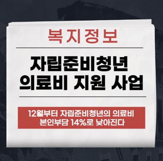  자립준비청년 지원사업 (의료비 지원대상 및 신청방법)
