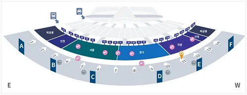 인천공항-제1터미널-지방버스-타는곳