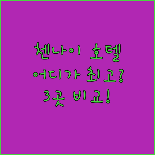 첸나이 최고의 호텔은 어디? Taj