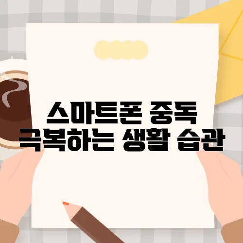스마트폰 중독 극복하는 생활 습관