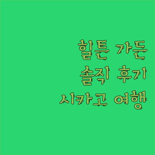 힐튼 가든 인 시카고 다운타운 숙박 