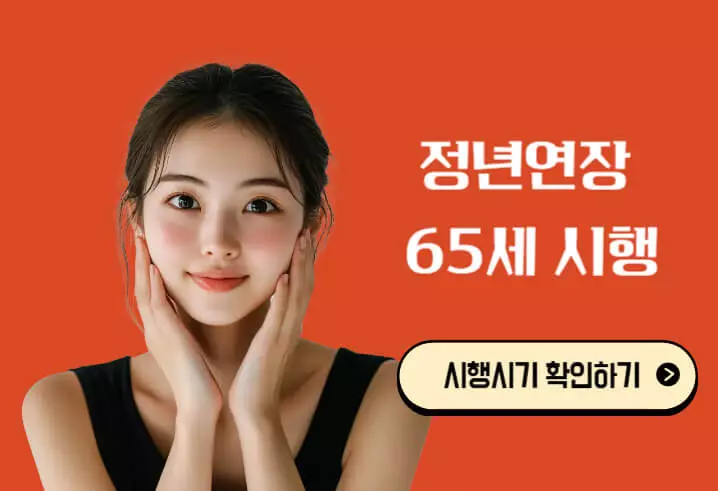 정년연장 65세 시행 시기 핵심정리