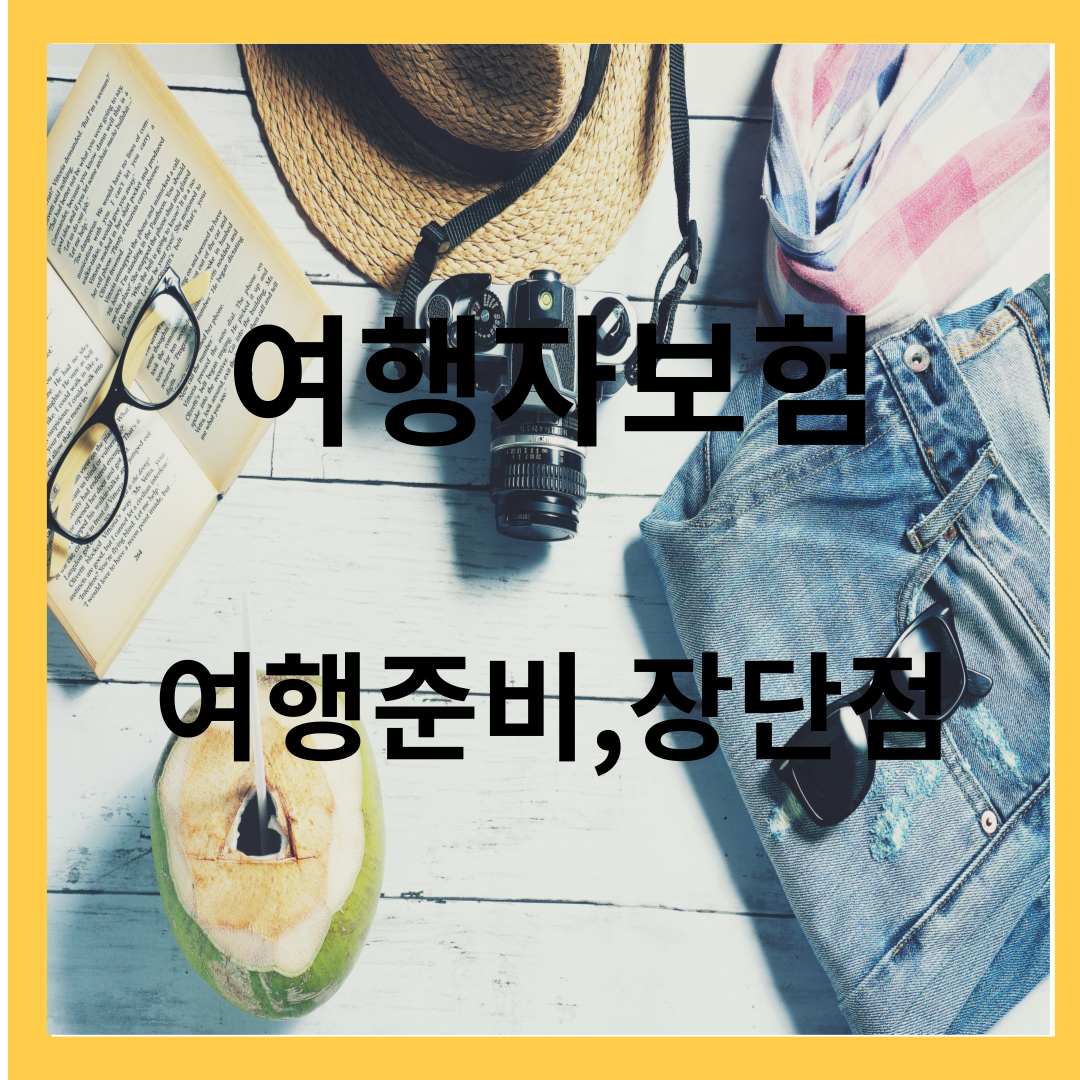 여행자보험-가입이유, 장단점, 주의할점