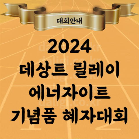 2024 데상트 릴레이 에너자이트 릴레이 마라톤 대회 기념품 참가비 올림픽공원