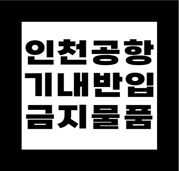  [해외여행 준비] 인천공항 기준 기내 반입 금지 물품은?