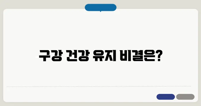 잇몸에 좋은 음식과 구강 건강 관리법