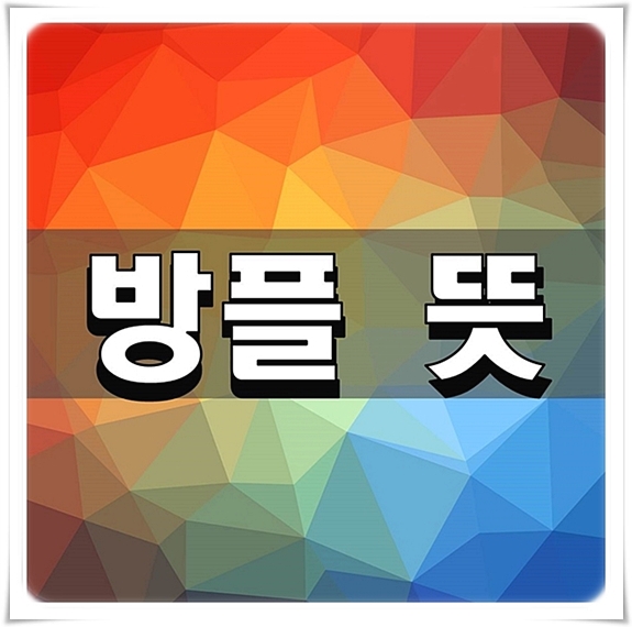  방플 뜻 궁금했던 그 뜻