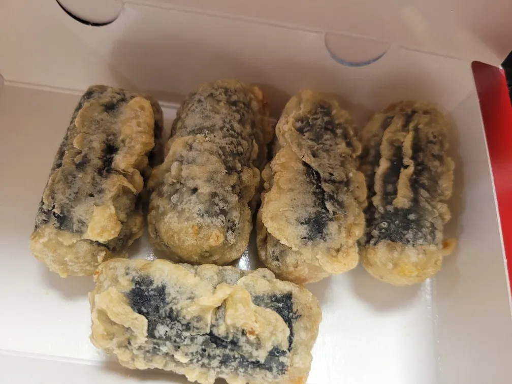 지코바 반반꾸브(양념+소금구이)와 매콤바싹 고추잡채 김말이 후기