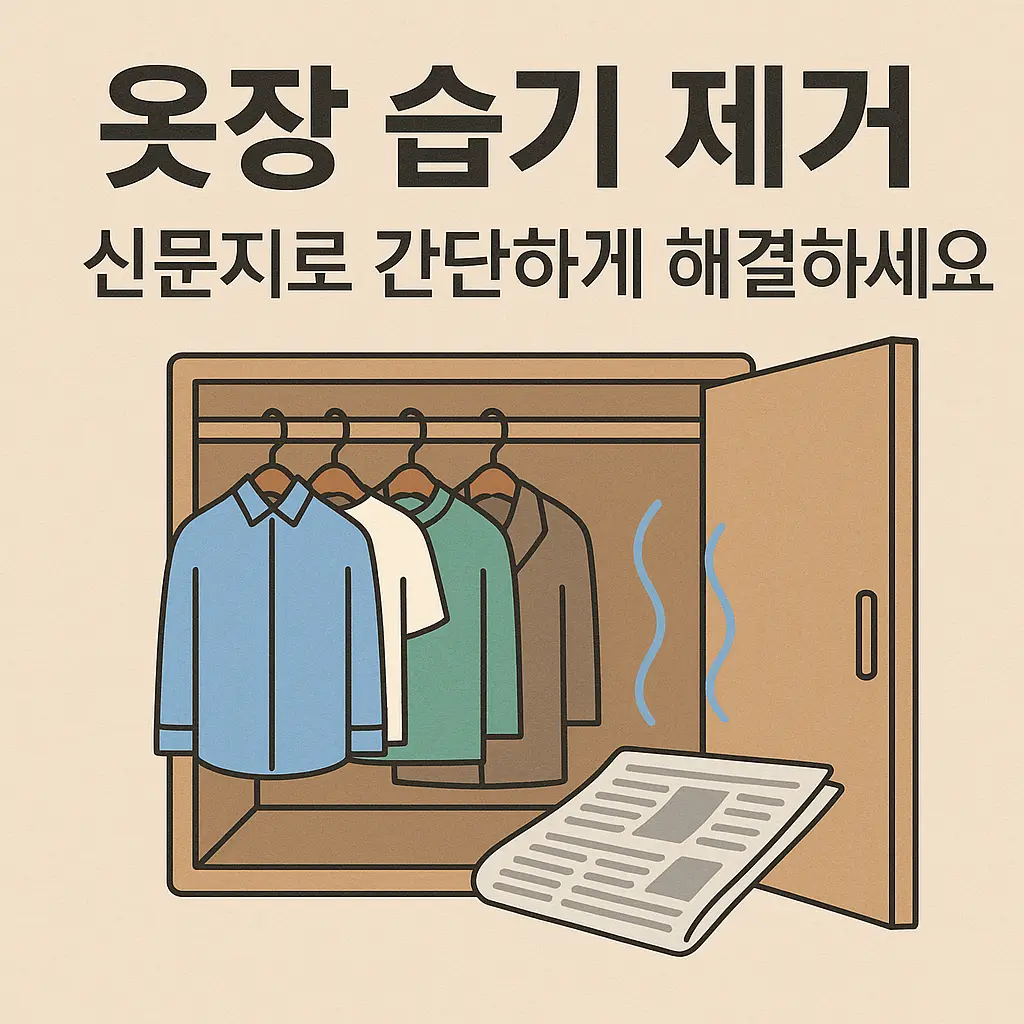 옷장 습기 제거 신문지로 간단하게 해결