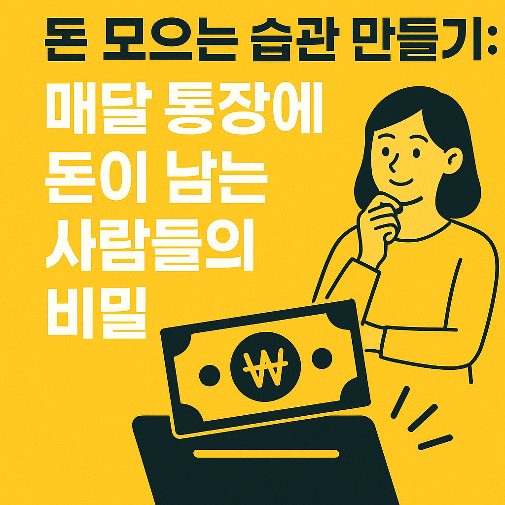 돈 모으는 습관 만들기: 매달 통장에 돈이 남는 사람들의 비밀