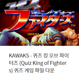  WinKawaks (아케이드) 게임 40 타이틀 (2023.1.3)