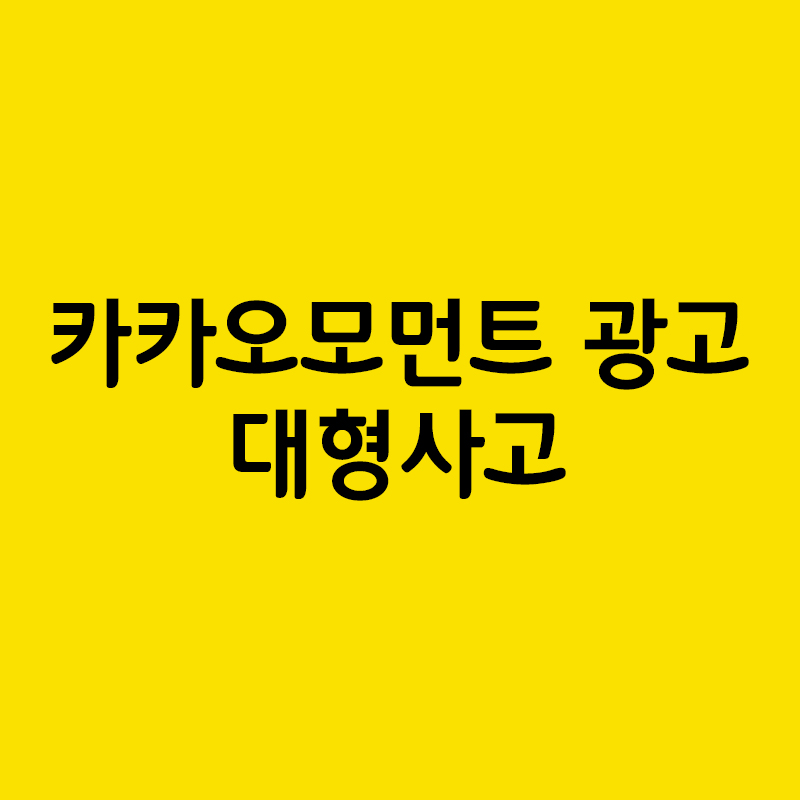  카카오모먼트 광고 대형사고 발생하다