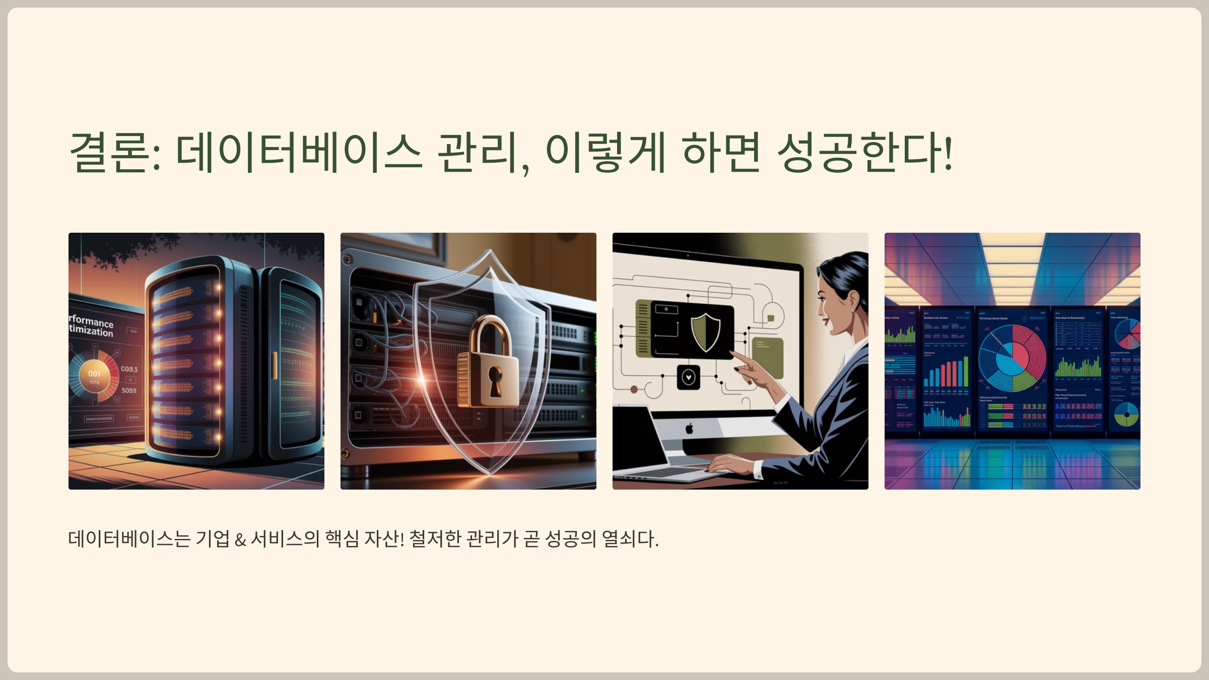 데이터베이스 관리, 이렇게 하면 성공한다!