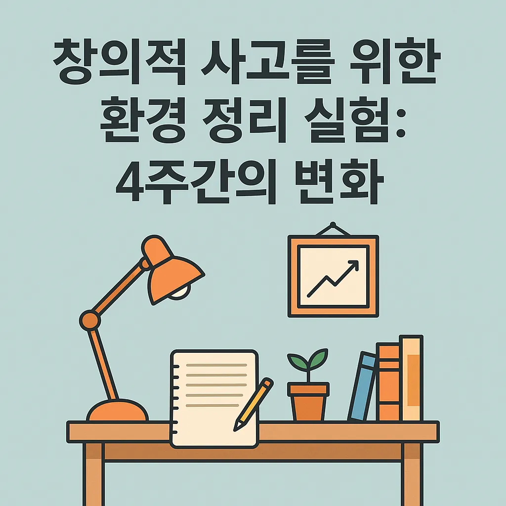 창의적 사고를 위한 환경 정리 실험