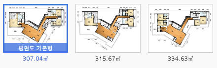 92평&#44; 95평&#44; 101평 팬트하우스 평면도