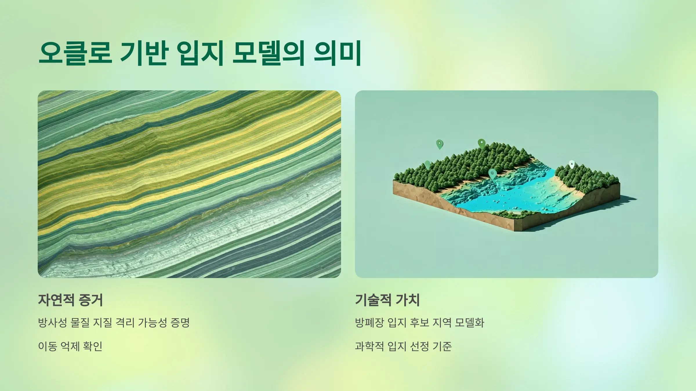 오클로 기반 심지층 처분 입지 모델이 의미하는 것