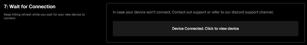 기기 등록 후 상태창
