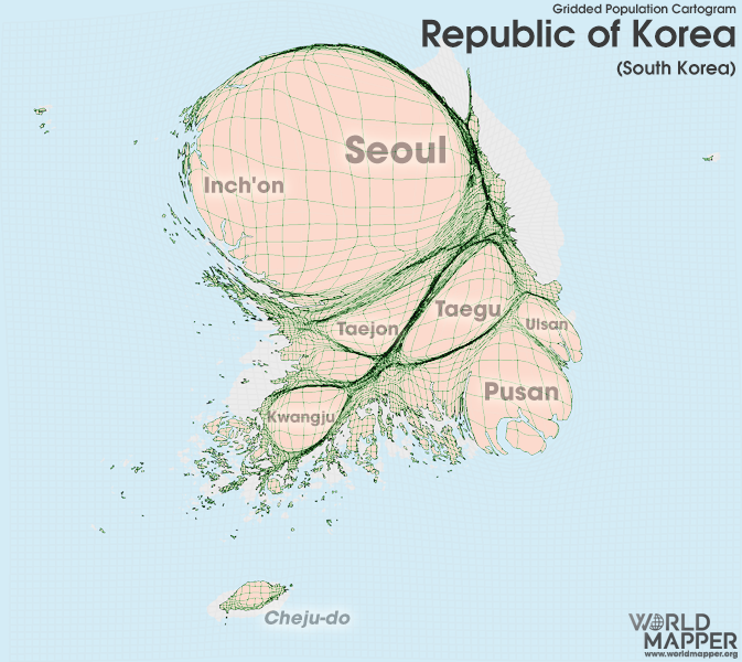 2010년-대한민국-인구-카토그램-사진