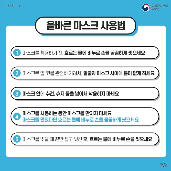 마스크 착용의 효과
