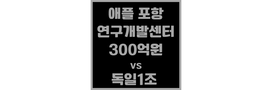 애플-포항-연구개발센터-300억원-독일-1조