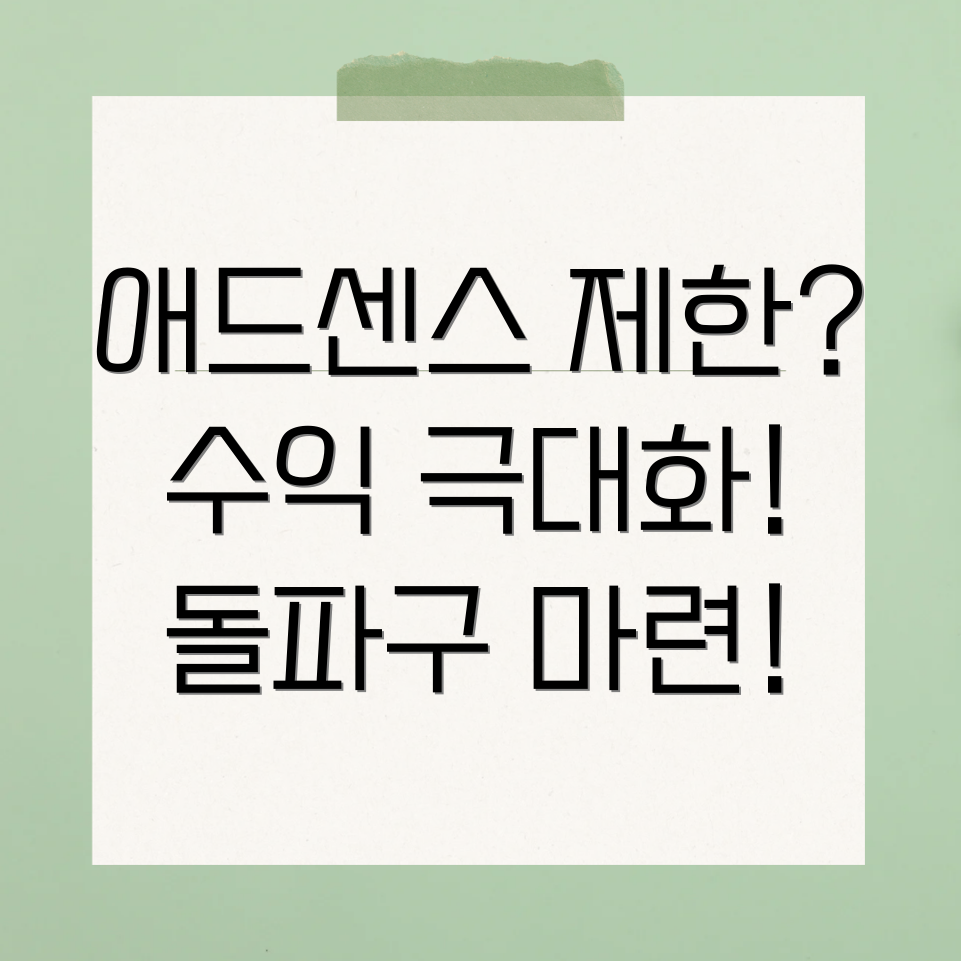 애드센스 수익 증대