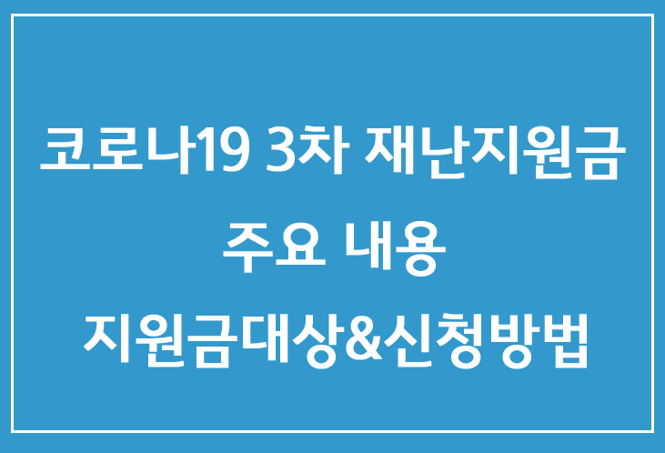 :: 자영업자 & 프리랜서: 주요 내용, 지원금 대상 [3차 코로나 지원금] 3차 재해지원금 신청방법 등 프리뷰!