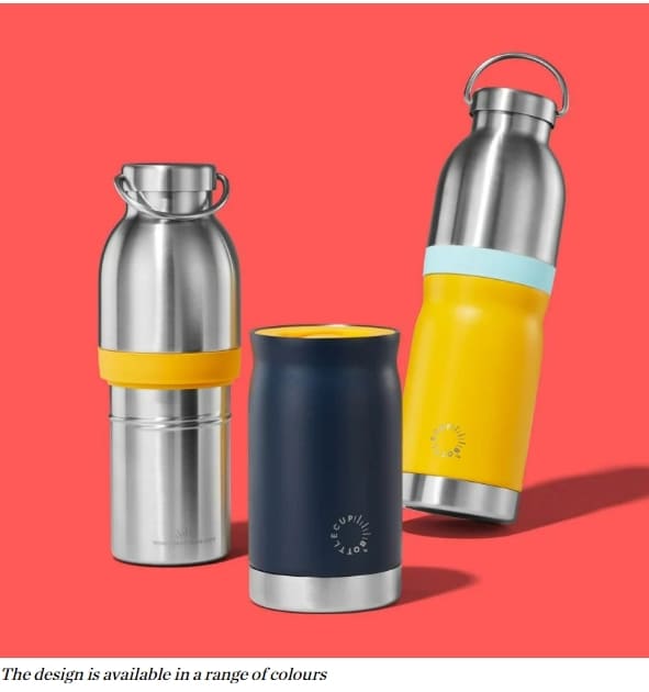 [아이디어] 재사용 가능한 물병과 커피 컵이 하나 Seymourpowell designs two-in-one reusable water bottle and coffee cup