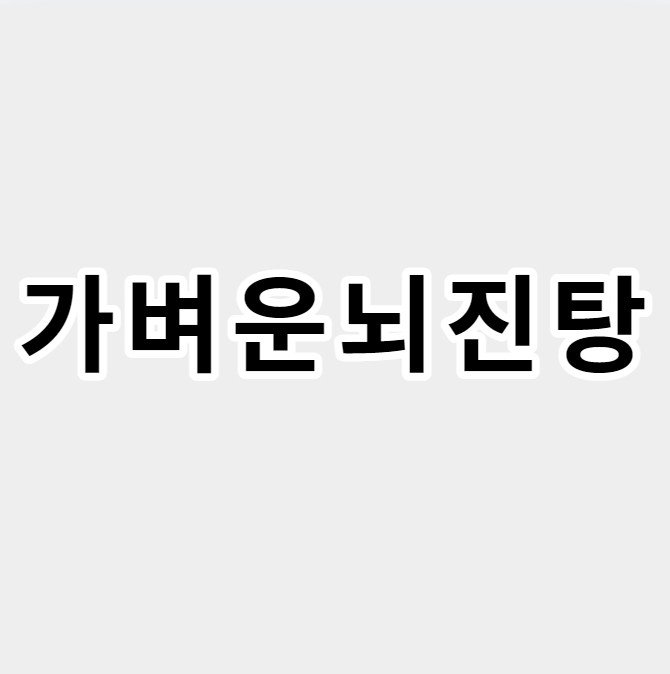 가벼운뇌진탕