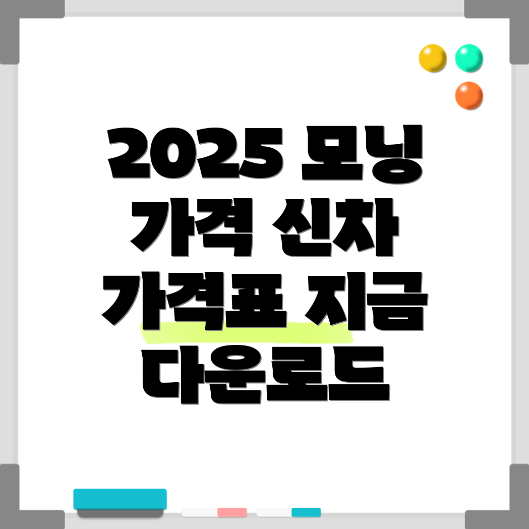2025 모닝 가격