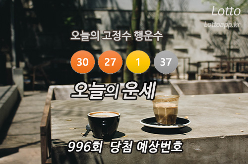 오늘의 운세 12월 30일 행운의 로또번호 알림