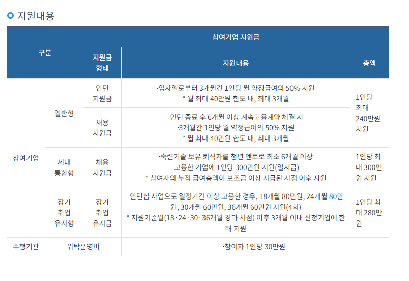 사업 지원내용