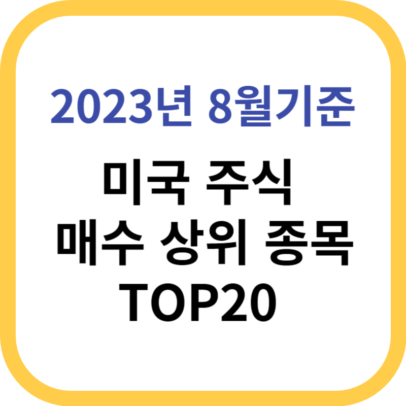 미국주식매수상위종목TOP20