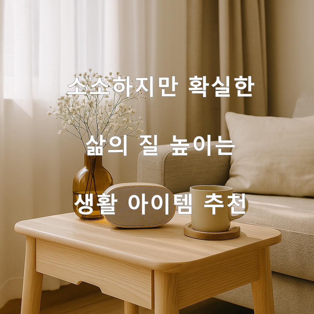 소소하지만 확실한 삶의 질 높이는 생활 아이템 추천
