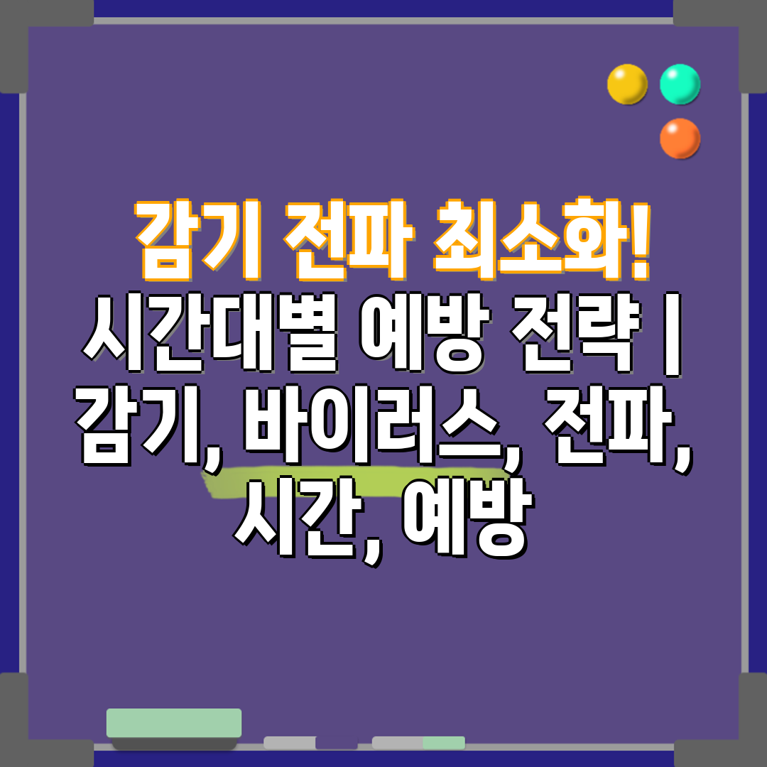  감기 전파 최소화! 시간대별 예방 전략  감기, 바이