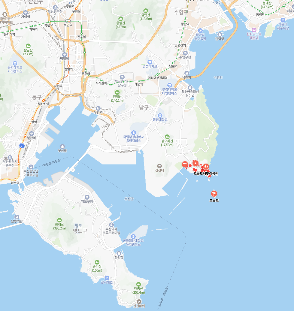 오륙도 지도사진
