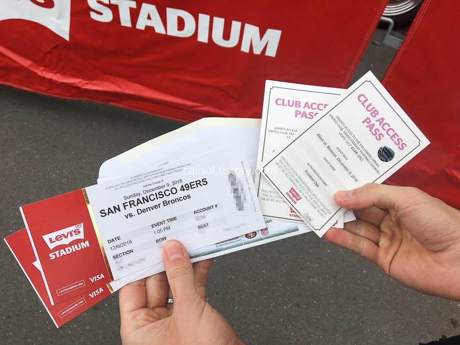 샌프란시스코 미식축구팀 49ers 리바이스 스타디움 경기장 티켓 클럽 패스