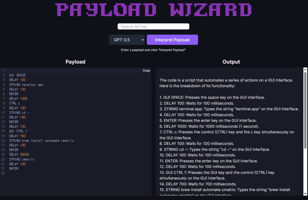 AI 기반 Payload 생성 & 분석 Tool : 'Payload Wizard'