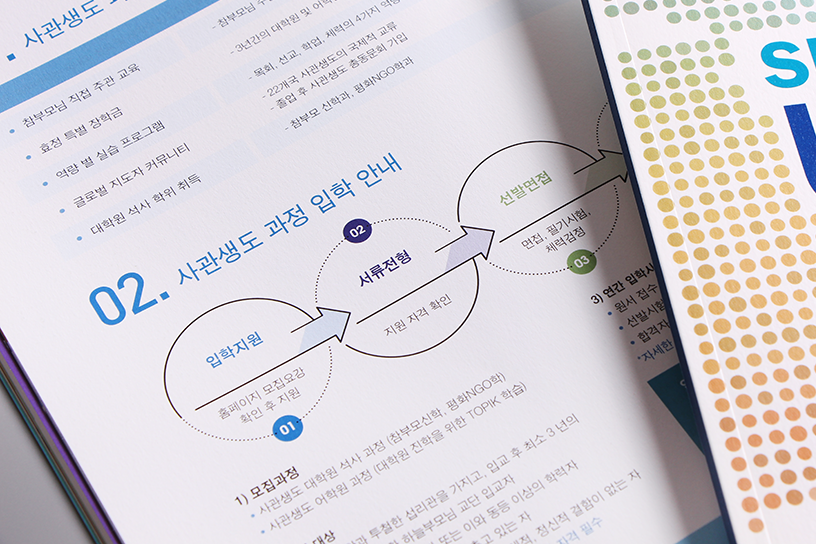 가독성 디자인 작업 소개 대학 팸플릿 제작, 9