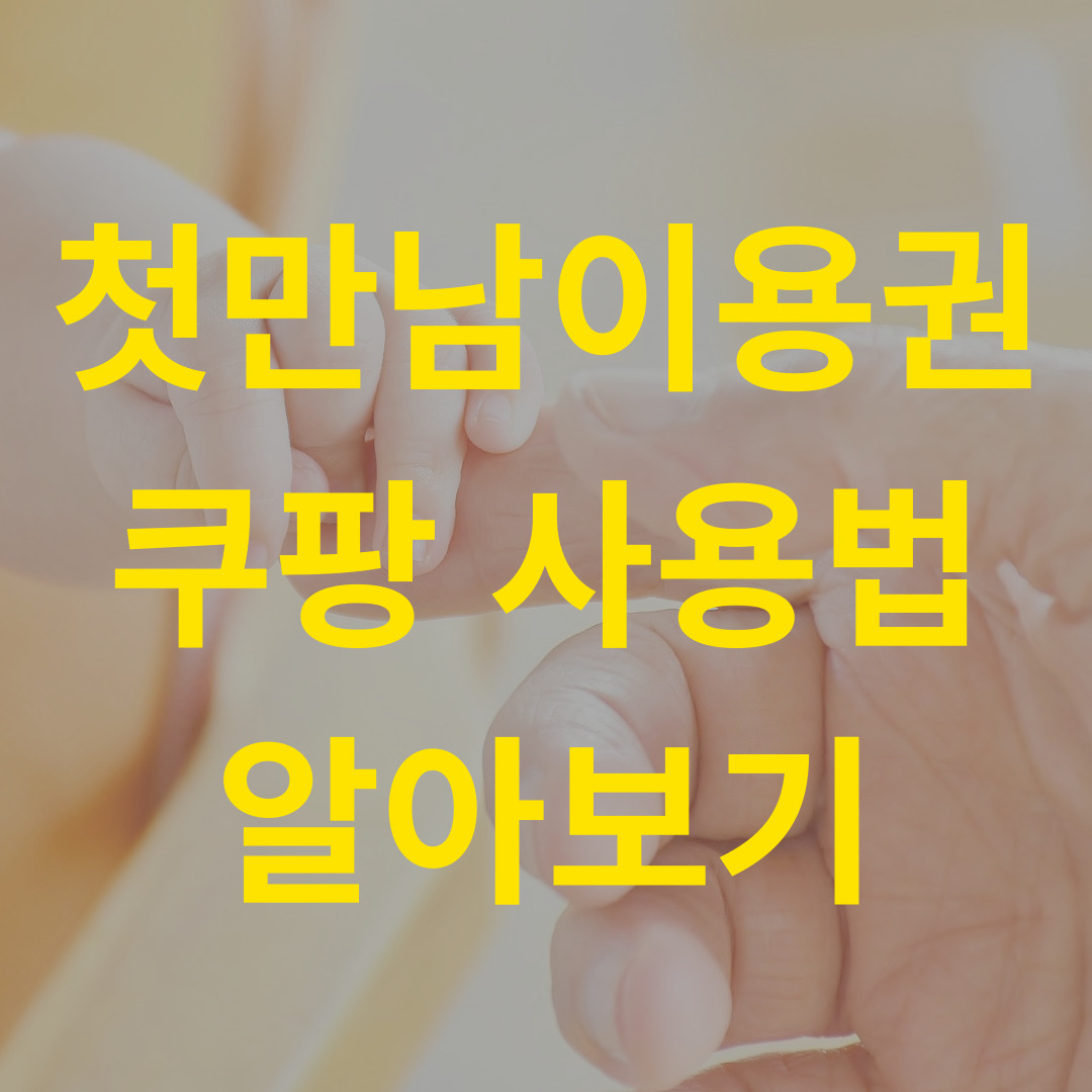 첫만남이용권 쿠팡 결재 방법