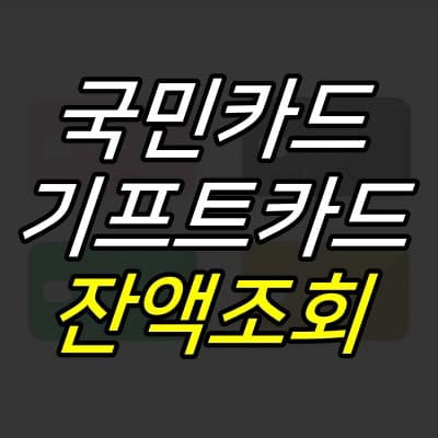 52G :: 국민카드 기프트카드 잔액조회, 사용처 52G :: 국민카드 기프트카드 잔액조회, 사용처