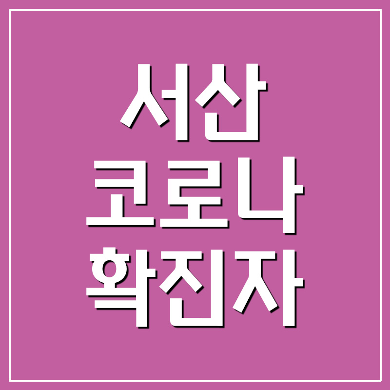  서산 코로나 확진자 현황과 동선