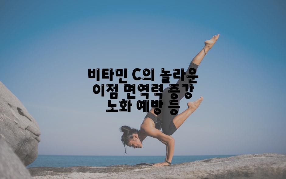 비타민 C의 놀라운 이점 면역력 증강 노화 예방 등