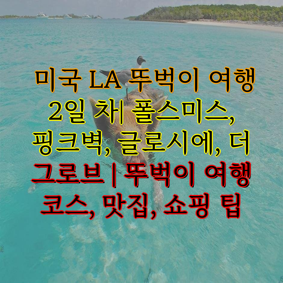  미국 LA 뚜벅이 여행 2일 차 폴스미스, 핑크벽, 