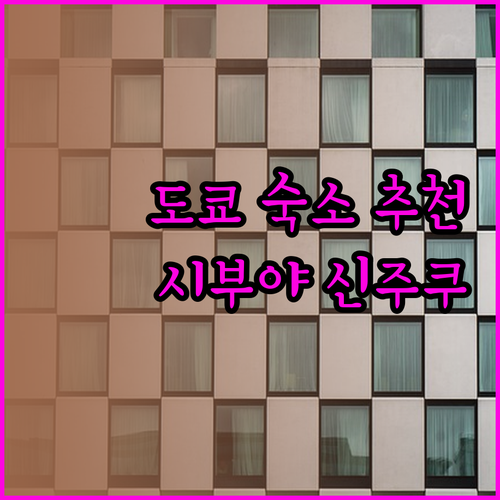 도쿄 숙소 고민 끝 시부야 신주쿠 인